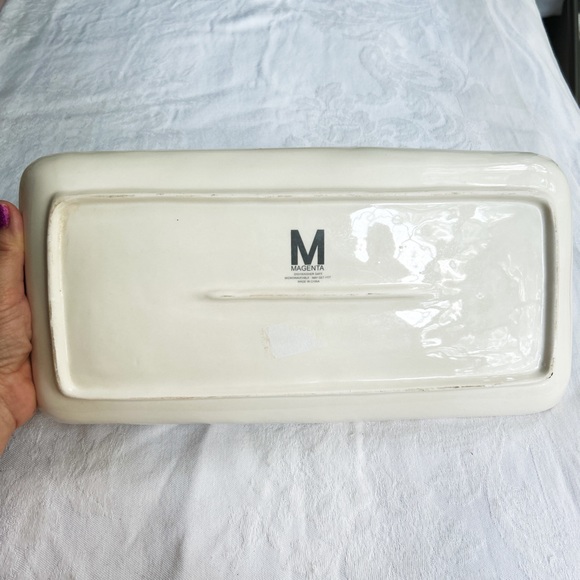 Rae Dunn Magenta 13.5 rectangle Elf Have yourself a Merry Lil Christmas … - Picture 6 of 10